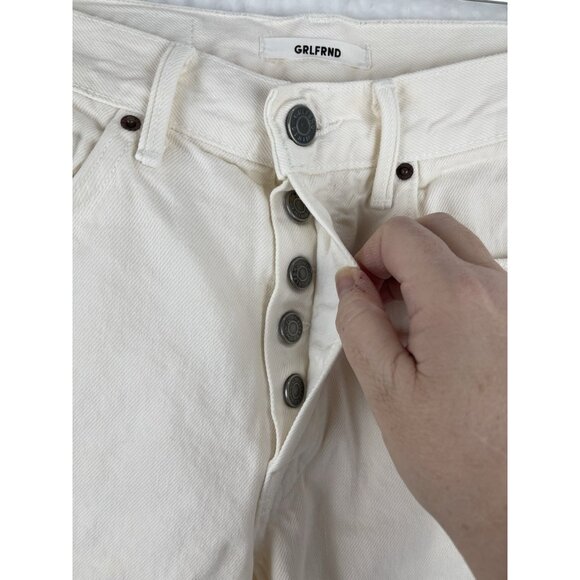 GRLFRND Jeans Size 25 Karolina Larchmont Wash High Waist Revolve White - Picture 4 of 11